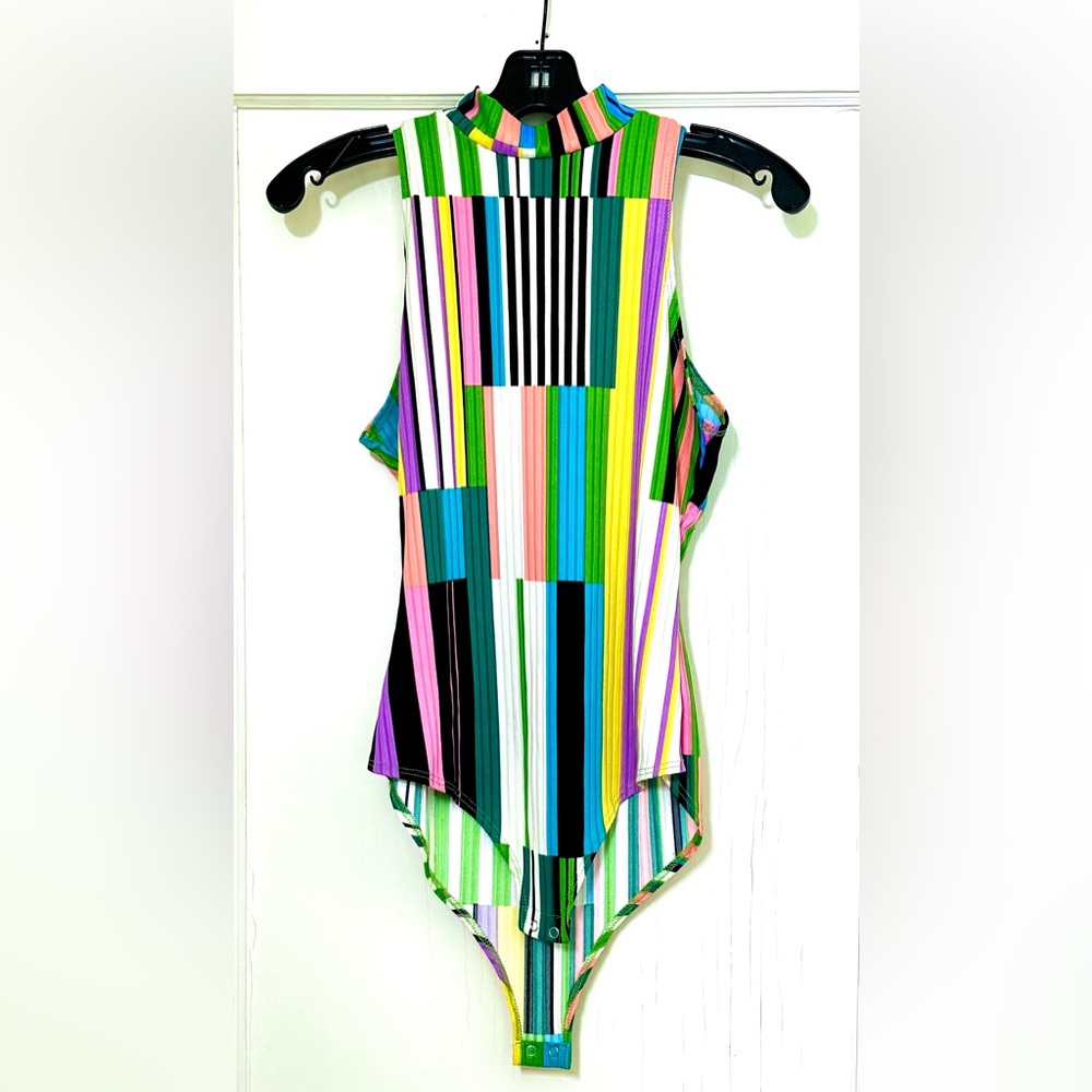 KARLIE colorful geometric body suit